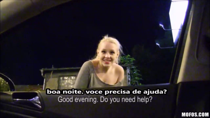 Porno Legendado – loira traiu seu namorado com homem que a deu carona